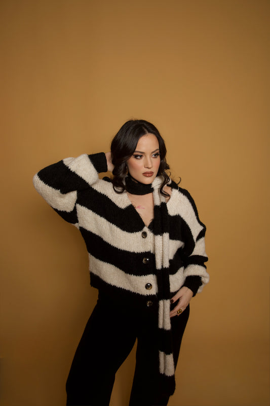 Cardigan + sciarpa Teddy