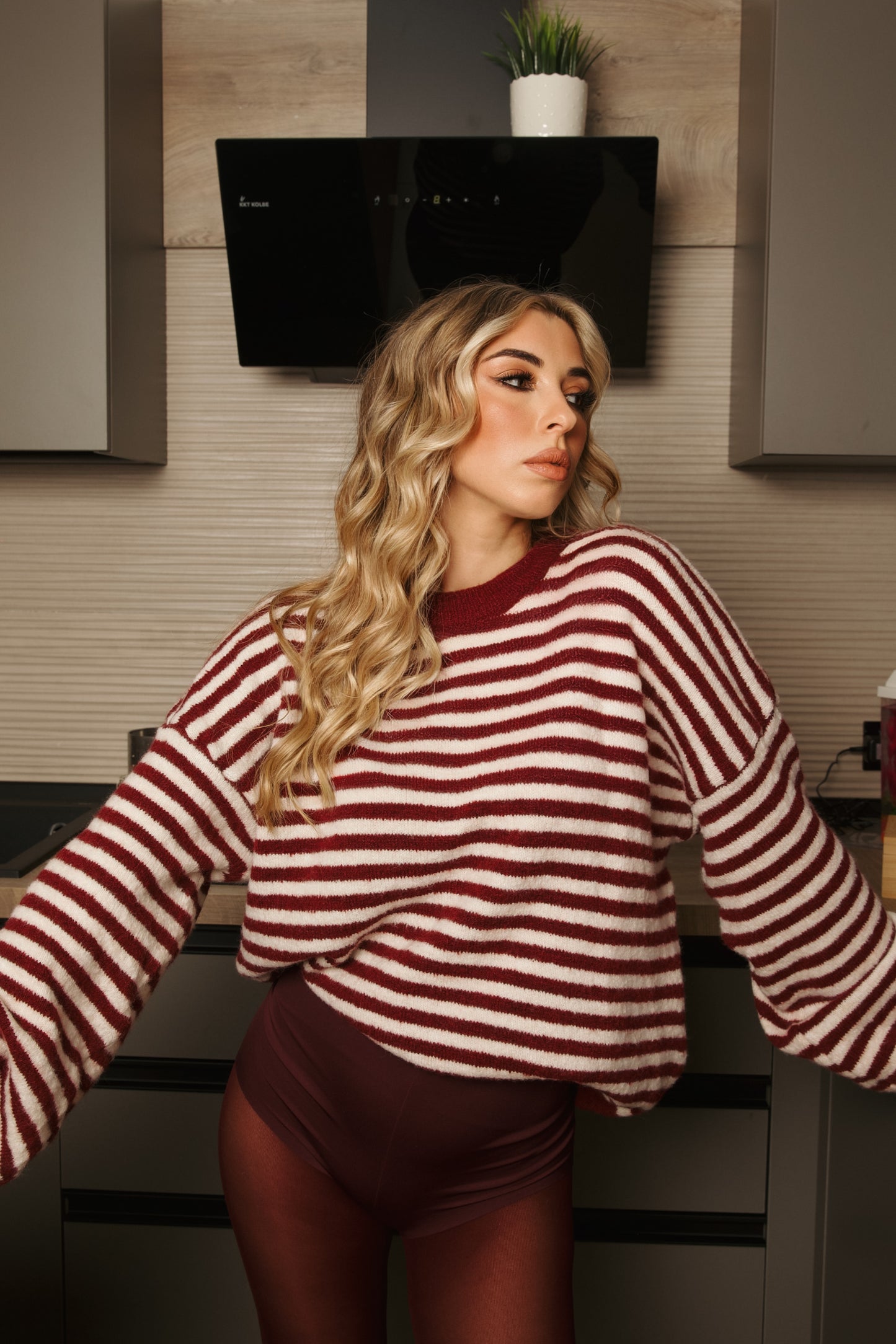 Maglione dolce riga winter